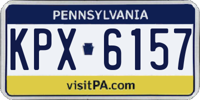 PA license plate KPX6157
