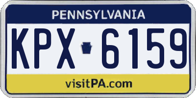 PA license plate KPX6159