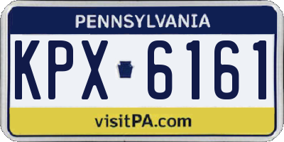 PA license plate KPX6161