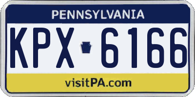 PA license plate KPX6166