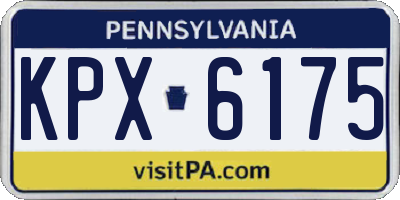 PA license plate KPX6175