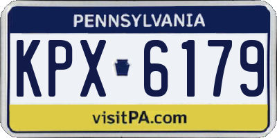 PA license plate KPX6179