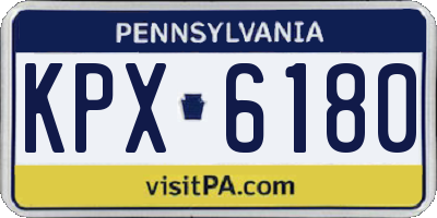PA license plate KPX6180