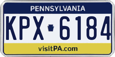 PA license plate KPX6184