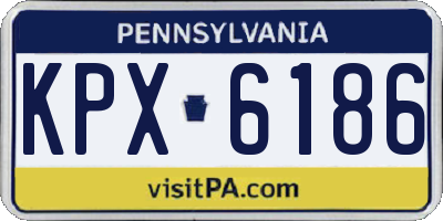 PA license plate KPX6186