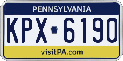 PA license plate KPX6190