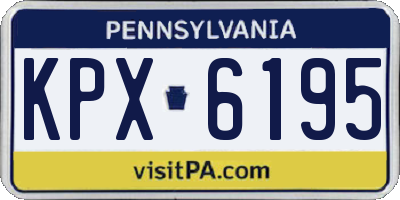 PA license plate KPX6195