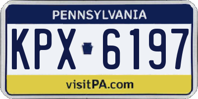 PA license plate KPX6197