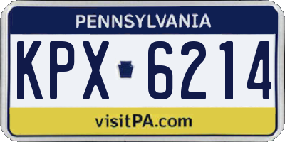 PA license plate KPX6214