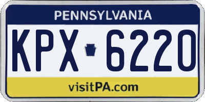 PA license plate KPX6220