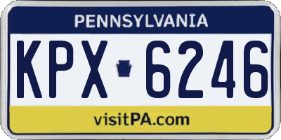 PA license plate KPX6246