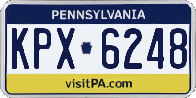 PA license plate KPX6248