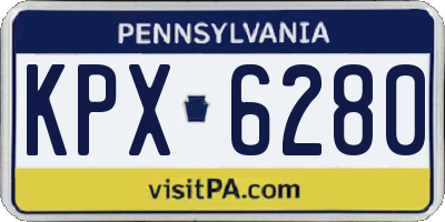 PA license plate KPX6280