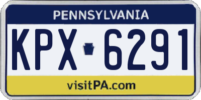 PA license plate KPX6291