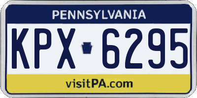 PA license plate KPX6295
