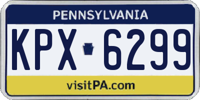 PA license plate KPX6299