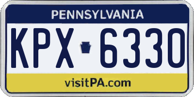 PA license plate KPX6330