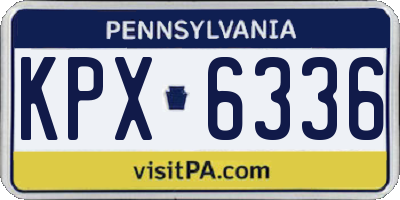 PA license plate KPX6336