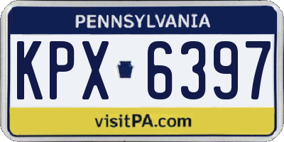 PA license plate KPX6397