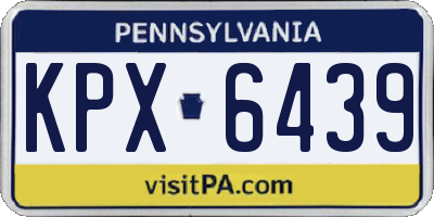 PA license plate KPX6439