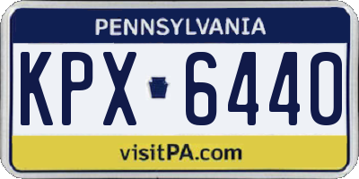 PA license plate KPX6440