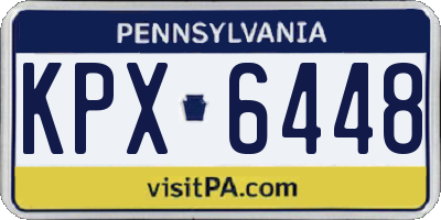 PA license plate KPX6448