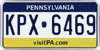 PA license plate KPX6469