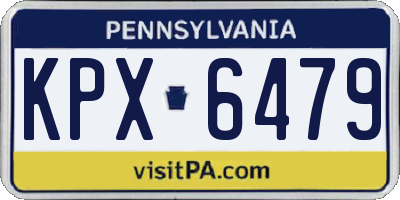 PA license plate KPX6479