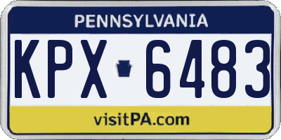 PA license plate KPX6483