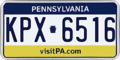 PA license plate KPX6516