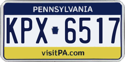 PA license plate KPX6517