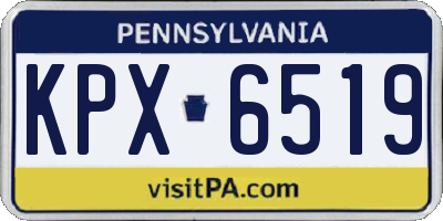 PA license plate KPX6519