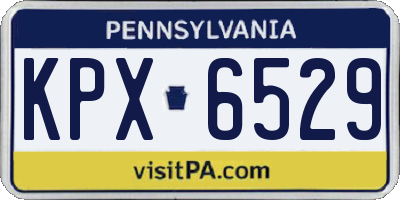 PA license plate KPX6529