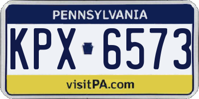 PA license plate KPX6573