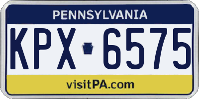 PA license plate KPX6575