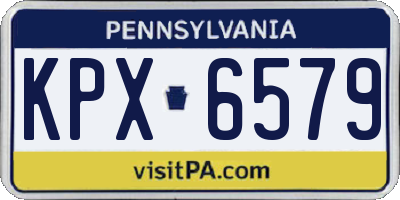 PA license plate KPX6579