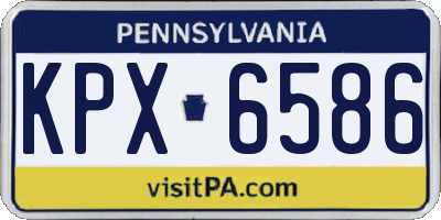 PA license plate KPX6586