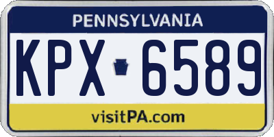 PA license plate KPX6589