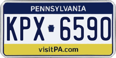 PA license plate KPX6590