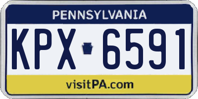 PA license plate KPX6591