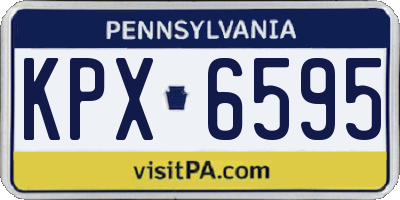 PA license plate KPX6595