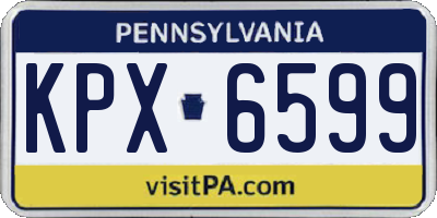 PA license plate KPX6599