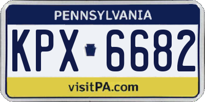 PA license plate KPX6682