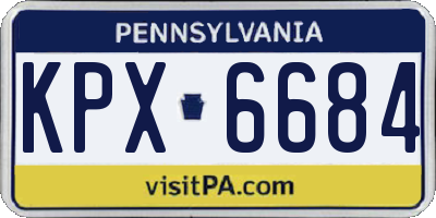 PA license plate KPX6684