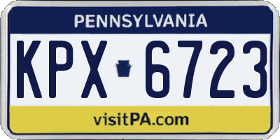 PA license plate KPX6723