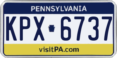 PA license plate KPX6737