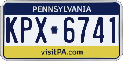 PA license plate KPX6741