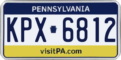 PA license plate KPX6812