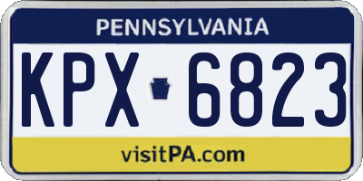 PA license plate KPX6823