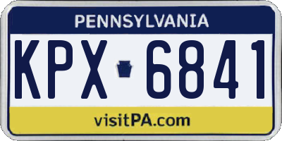 PA license plate KPX6841